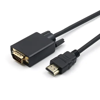 1.8 M 1080P HDMI-съвместим с VGA 15-пинов кабел-конвертор, кабел-адаптер за HDTV HD LCD за свързване на компютърни ТЕЛЕВИЗИОННИ проектори