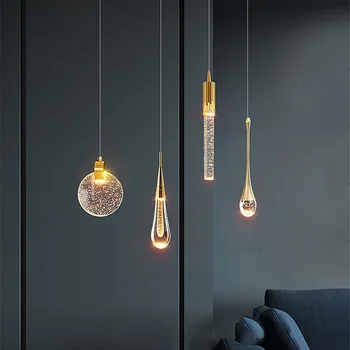 Модерна кристален полилей Bubble, окачена лампа, висящи лампи за трапезария, спални, бар, кафене, Подвесная led лампа, декорация на дома