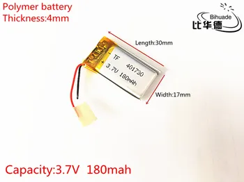 20pcs 3,7 В, 180 mah, 401730 PLIB; полимерна литиево-йонна батерия за GPS, mp3, mp4, mp5, dvd, bluetooth, модел на мобилен телефон с bluetooth