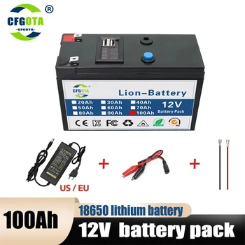 НОВ 12v 100Ah 18650 литиева батерия вграден сильноточный 30A BMS за пръскачки батерия за електромобили + зарядно устройство 12,6 В
