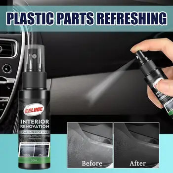 50 Млпластиковое Възстановително покритие за поправка на пластмаса и гума автомобили Clean Restore Гланцово Черно покритие за почистване на вътрешността на колата Super Shine