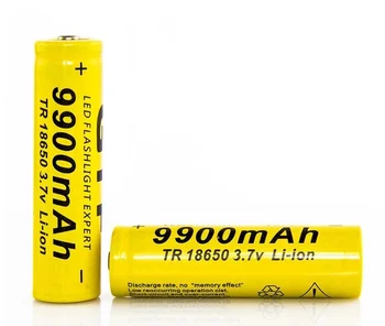 100% Нова батерия 18650 3,7 В литиево-йонна батерия за led фенерче батерия 18650 на Едро + USB зарядно устройство