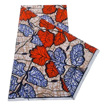 Висококачествен 100% памучен плат с принтом от настоящето на африканските восък за шиене, 6 ярда восъчни блок Ankara Tissu Pagne за рокли N1003-1