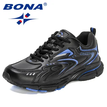 BONA 2023 Нови дизайнерски Мъжки Леки маратонки, Удобни Спортни обувки, Маратонки за бягане, Мъжки Дишащи Спортни обувки на открито.