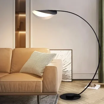 Скандинавски Черно Параболични LED Лампиона Нощно шкафче за спалня Лампа за четене в кабинета на Творческа Декорация на Хола Атмосферното Осветление