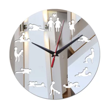 Минималистичные акрилни огледално часовници: декорация на стени със собствените си ръце, безшумни кварцови часовници в рамка, стенни часовници с модерен дизайн, 3d и стенни часовници