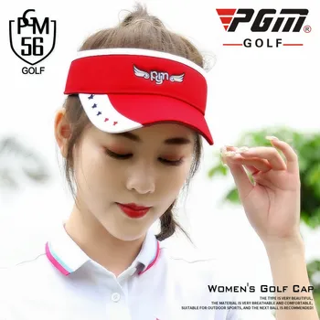 Модерна шапка за голф PGM, дамски спортна шапка за голф игрище на открито, на бродирани животински модел, 2 цвята, празен цилиндър