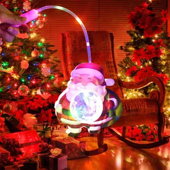 Коледен Нажежен Фенер С Три Ключа Кутия Творчески Снежен Човек Преносим Детски Подарък Празнични Аксесоари За 4-Годишен Пластмаса