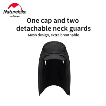Naturehike Сгъваема Бързосъхнеща водоустойчив шапка с защита от uv и на открито, бейзболна шапка за мъже, къмпинг, Защита на лицето и шията, Солнцезащитная шапка