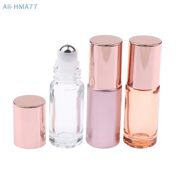 стъклен флакон за етерично масло с обем от 5 мл и 10 мл, празен флакон за парфюм, флакон с шариковым на ролка, за многократна употреба контейнер за течности, Инструменти за грим