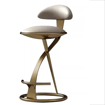 Промишлени бар столове от изкуствена кожа Височина на Реколтата, Бар столове за закуска Луксозни Метални Европейски