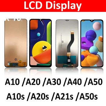 LCD дисплей за Samsung A10 A20 A30 A40 A50 A10s A20s A50s A21s A30s Подмяна на LCD екрана на дисплея Дигитайзер в събирането на
