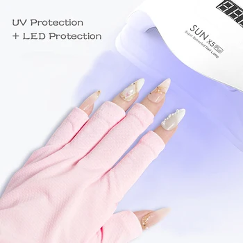 Ръкавица за дизайн на ноктите, Ръкавица с защита от UV-лъчение, Ръкавици за защита от UV-лъчение, Гел за дизайн на ноктите, UV-Led лампа, Инструмент