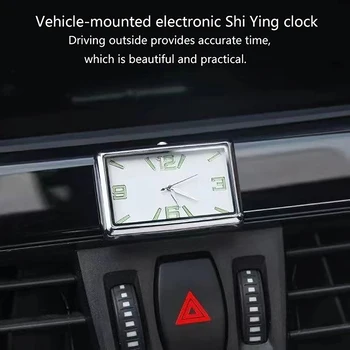 Автомобилни кварцов часовник 1бр Часовници кола украса украса за кола от неръждаема стомана Модерен автоматично кварцови часовници