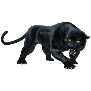 15 см животно Черна пантера, рычащая стикер за автомобил, етикети на външни детайли, драскотини, стилни, красиви етикети, изделия от PVC