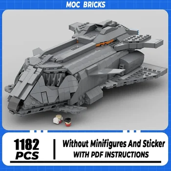 Градивните елементи на Moc в мащаб 1: 250 Elite Dangerous Federal Model Technology Bricks Голям космически кораб от серията Air Vehicle Играчка-самолет