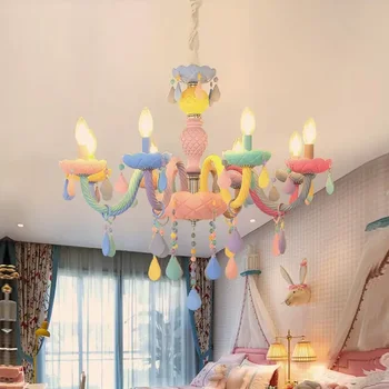 Кристален полилей, крушка за трапезария, лампа за спалня, детска стая, декорация на дома, американската принцеса, Осветление от лампа