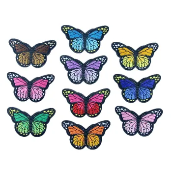 10ШТ Нов цветен нашийник-пеперуда, пришитый кръпка, апликация, икона, на бродирани пластир с бродерия на пеперуда, Стоки за дома със СОБСТВЕНИТЕ си ръце, новост
