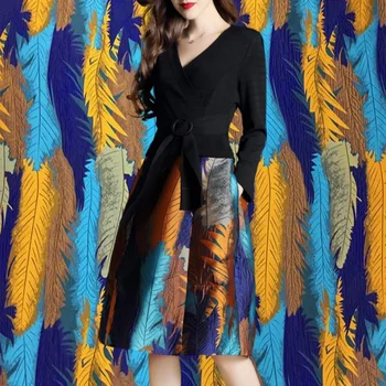 Жаккардовая тъкан, която е боядисана пряжей, модерен дизайн европейския марката за рокли, тренчкот, есенно-зимна кърпа за квадратни метра, Материал за шиене със собствените си ръце