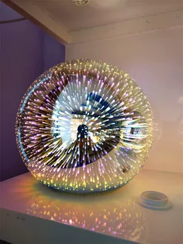 Модерен 3D Стъклен Блясък Висящи осветителни Тела от Арт Творчески Окачен Лампа Таванско помещение Ресторант Окачен Лампа Suspendu Вътрешно Осветление