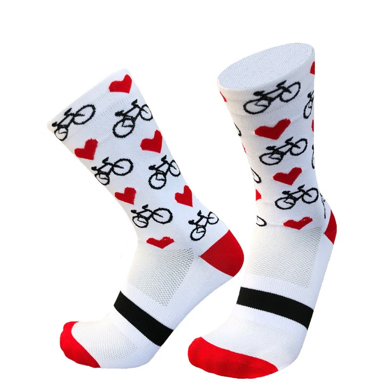 Дамски Вело 2023 Спортни Компресия чорапи Professional Нови Мъжки Пътни велосипедни чорапи Чорапи за планинско колоездене Състезателни чорапи Сърце Pa . ' - ' . 1