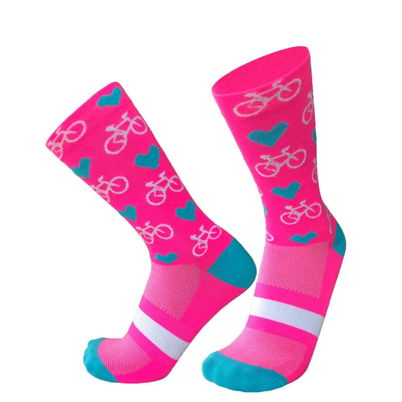 Дамски Вело 2023 Спортни Компресия чорапи Professional Нови Мъжки Пътни велосипедни чорапи Чорапи за планинско колоездене Състезателни чорапи Сърце Pa . ' - ' . 4