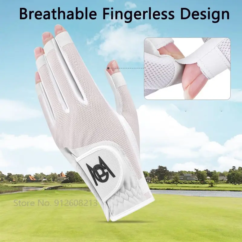 PGM, 1 чифт женски ръкавици за голф без пръсти и ръкавици за голф, на лявата и на дясната ръка, ръкавици без пръсти от дишаща мрежа, женски мини спортни ръкавици . ' - ' . 2