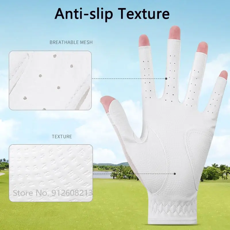 PGM, 1 чифт женски ръкавици за голф без пръсти и ръкавици за голф, на лявата и на дясната ръка, ръкавици без пръсти от дишаща мрежа, женски мини спортни ръкавици . ' - ' . 3