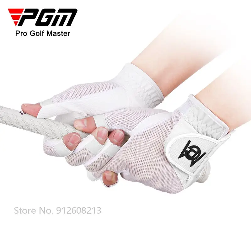PGM, 1 чифт женски ръкавици за голф без пръсти и ръкавици за голф, на лявата и на дясната ръка, ръкавици без пръсти от дишаща мрежа, женски мини спортни ръкавици . ' - ' . 4