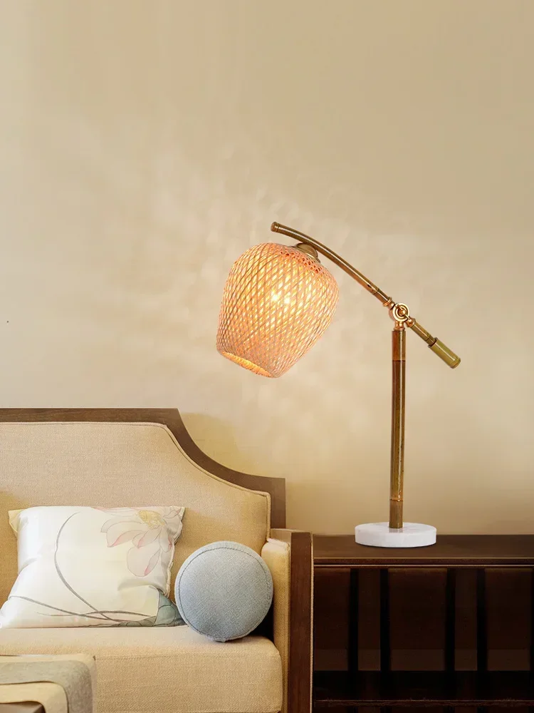 Нови китайски Бамбукови Тръби с ръчно изработени Творчески Персонализирани Лампи от Бамбук Art Нощна лампа за спални хотел Дзен . ' - ' . 1