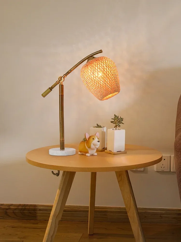 Нови китайски Бамбукови Тръби с ръчно изработени Творчески Персонализирани Лампи от Бамбук Art Нощна лампа за спални хотел Дзен . ' - ' . 3