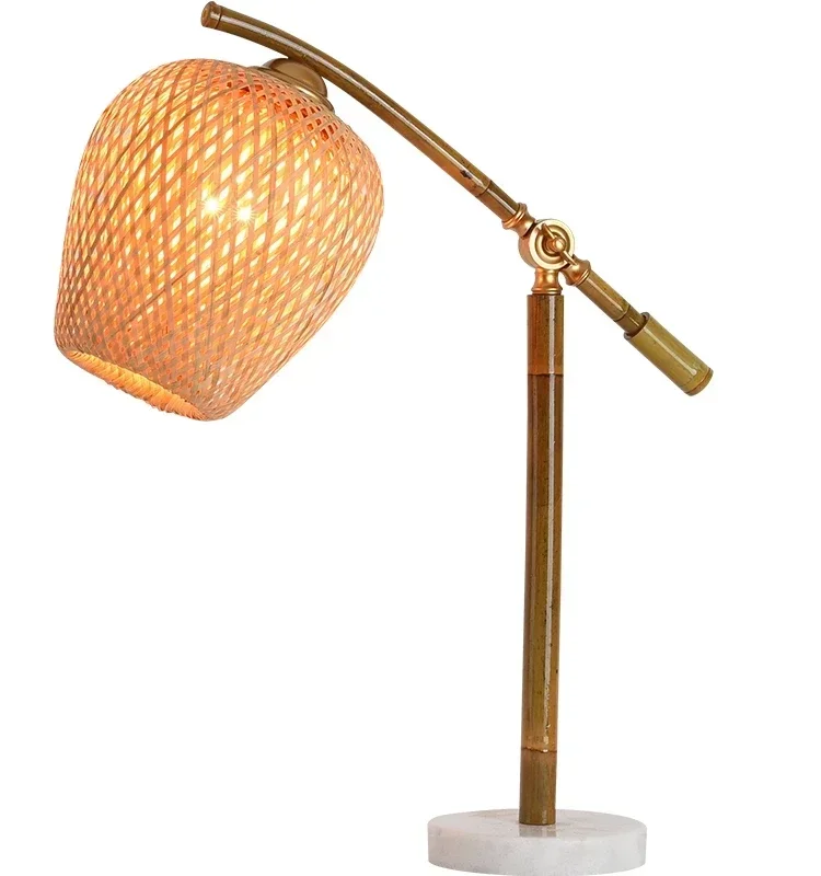 Нови китайски Бамбукови Тръби с ръчно изработени Творчески Персонализирани Лампи от Бамбук Art Нощна лампа за спални хотел Дзен . ' - ' . 4