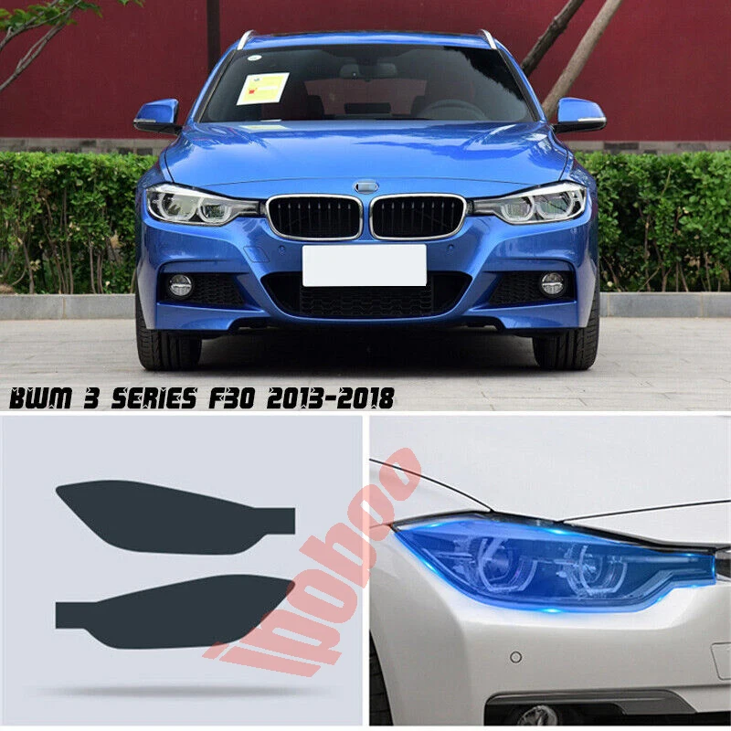 Автомобилни фарове LH + RH с опушен покритие от TPU, защитен стикер от предварително вырезанной филм, тампон за BMW F30 2013-2018 . ' - ' . 0