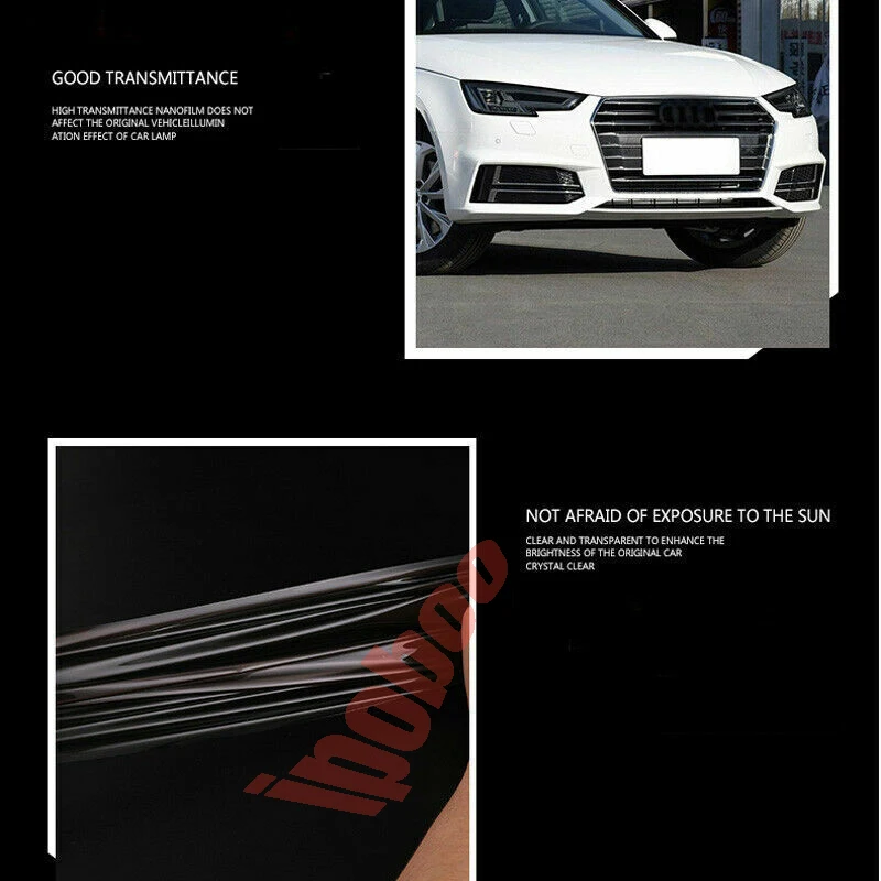 Автомобилни фарове LH + RH с опушен покритие от TPU, защитен стикер от предварително вырезанной филм, тампон за BMW F30 2013-2018 . ' - ' . 3