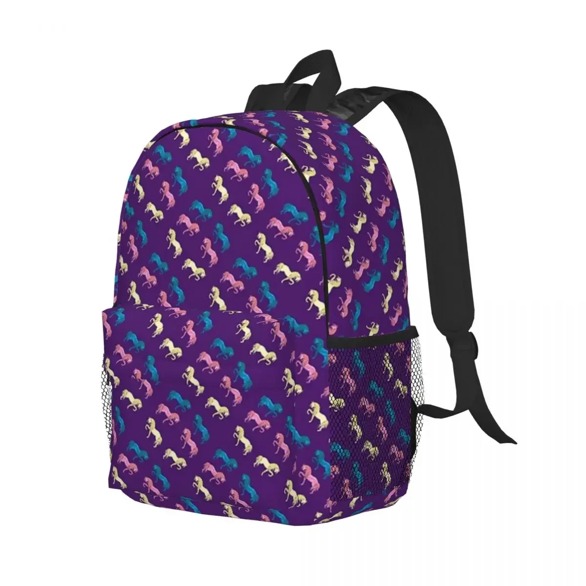Кон, лилаво раници, тийнейджърката чанта за книги, модерни училищни чанти за студенти, пътен раница, чанта през рамо с голям капацитет . ' - ' . 3