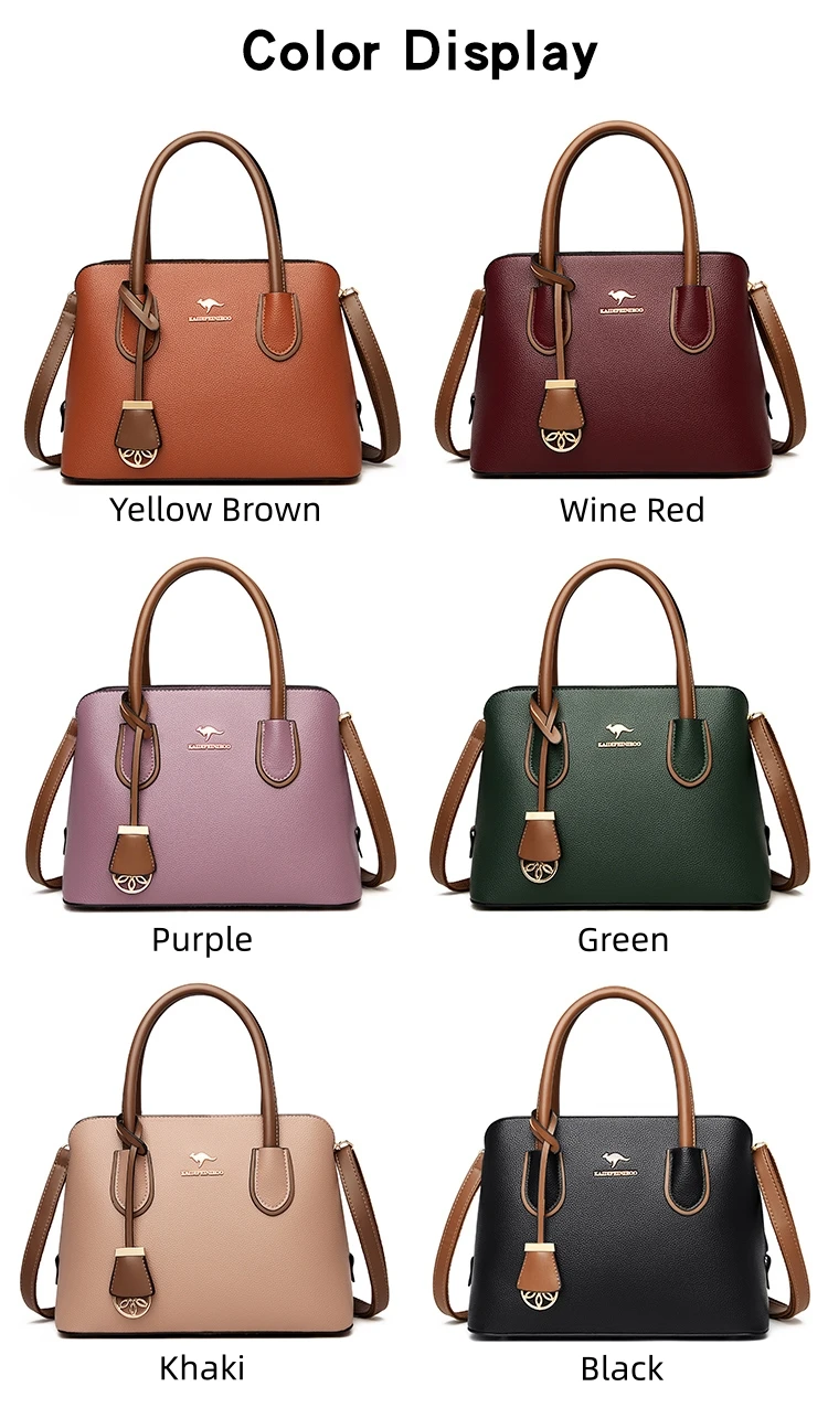 Висококачествена дамска чанта от мека кожа, луксозна дизайнерска марка дамски чанта през рамо, модерен класически дамски чанта за подмишниците, портфейл . ' - ' . 5