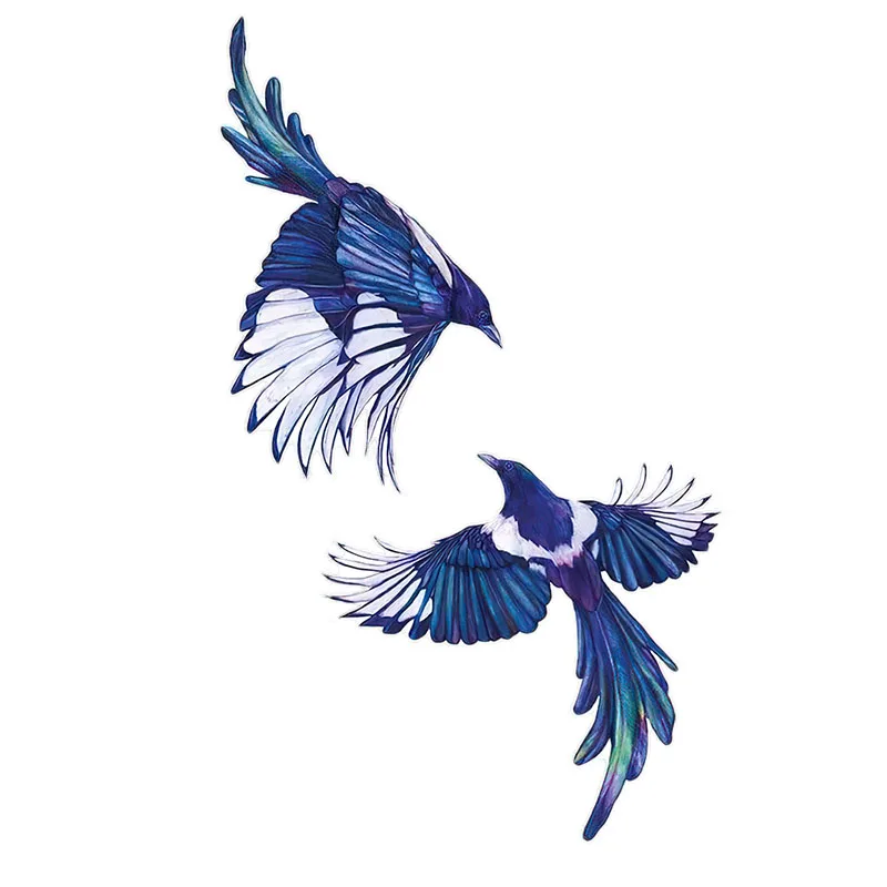 LYKX Красива колибри, ръчно рисувани, стикер с птици, за декорация на дома, стикер на тоалетна . ' - ' . 4