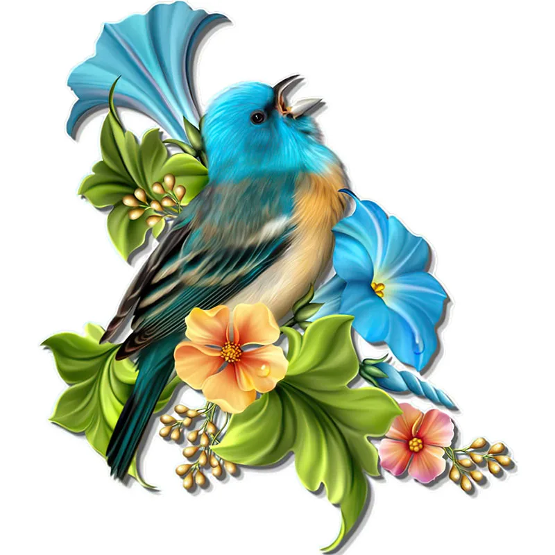 LYKX Красива колибри, ръчно рисувани, стикер с птици, за декорация на дома, стикер на тоалетна . ' - ' . 5