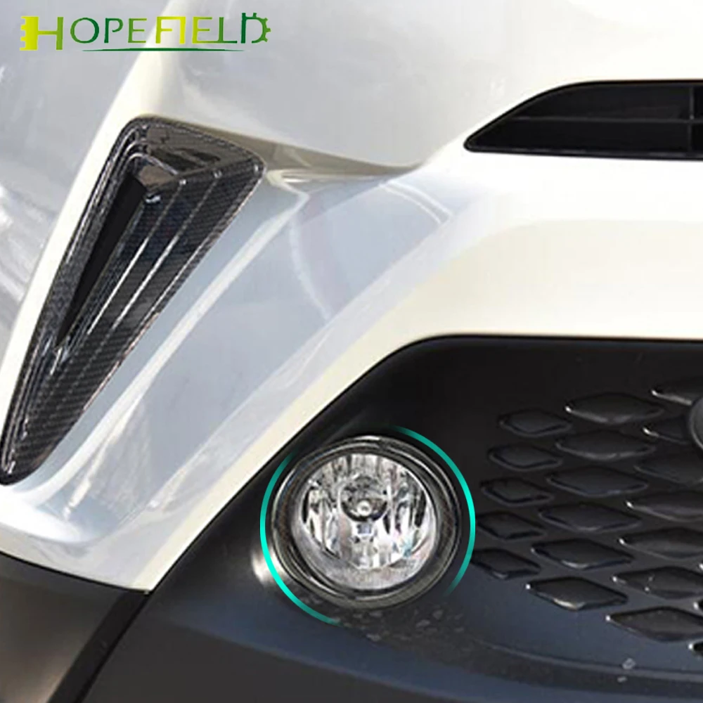 Рамка на предната част на главата противотуманной фарове, изработени от въглеродни влакна за Toyota C-HR CHR 2020 2021, Стикери за украса на екстериора, Аксесоари за полагане на автомобили . ' - ' . 0