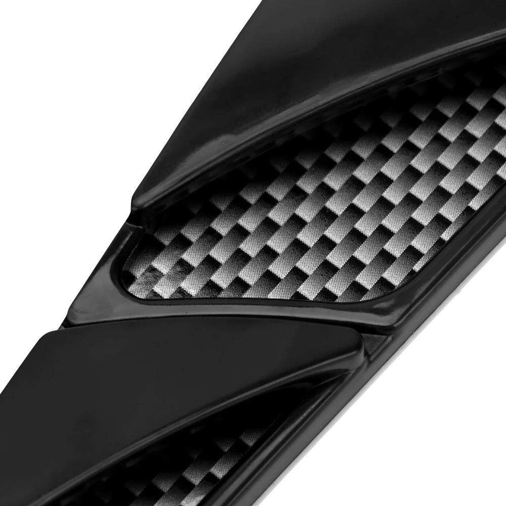 LEEPEE 1 Чифт Черни Странични Воздухозаборников Покриване на Вентилационни отвори Декоративни Стикери върху предния Капак на автомобила Украса на Екстериора на автомобила Универсален ABS . ' - ' . 2