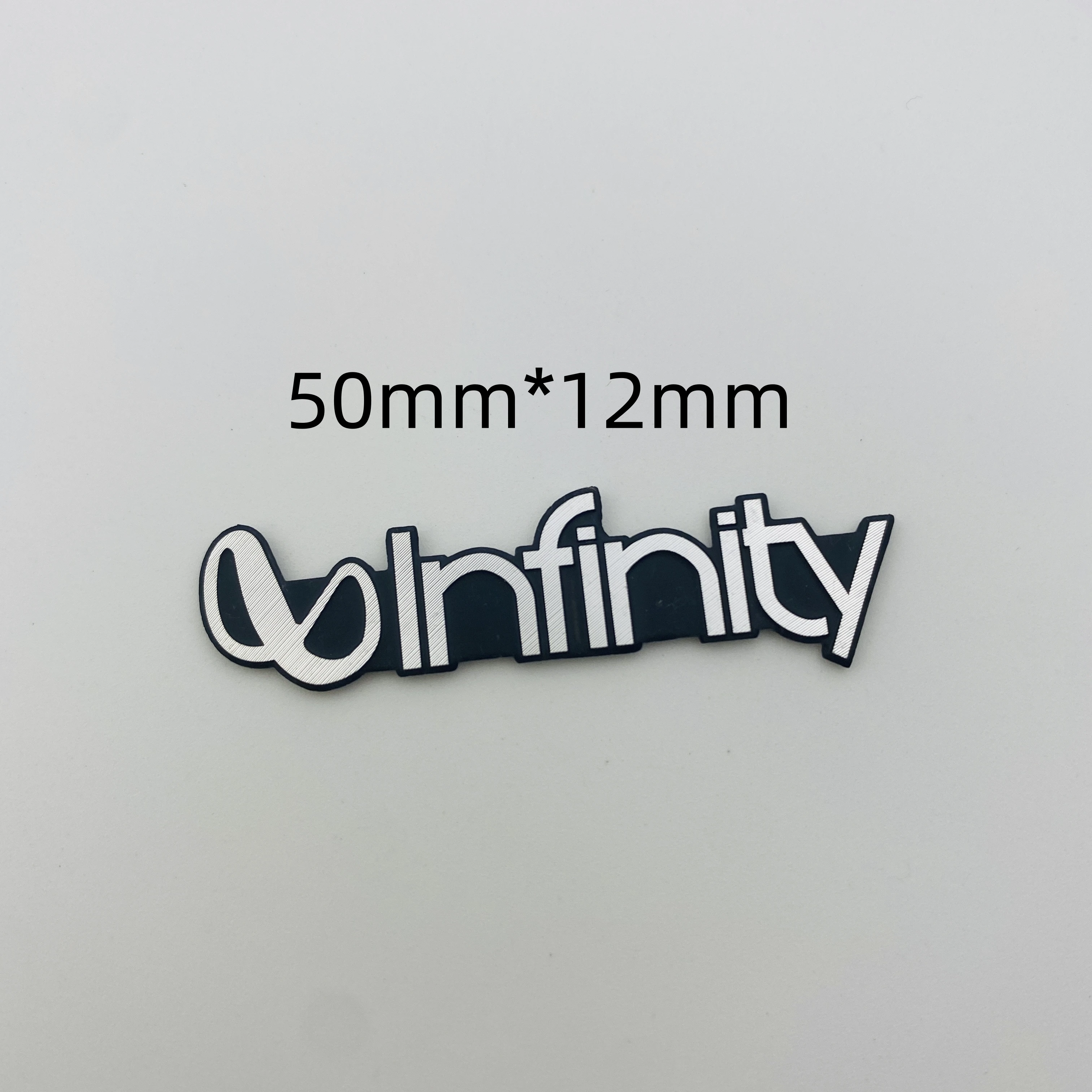 4 бр./лот 10 бр./лот от 50 mm * 12 мм 3D алуминиева стикер за I-nfiniti Автомобилна аудио система стикер на колата говорител HI-FI стикер Безкрайност . ' - ' . 2