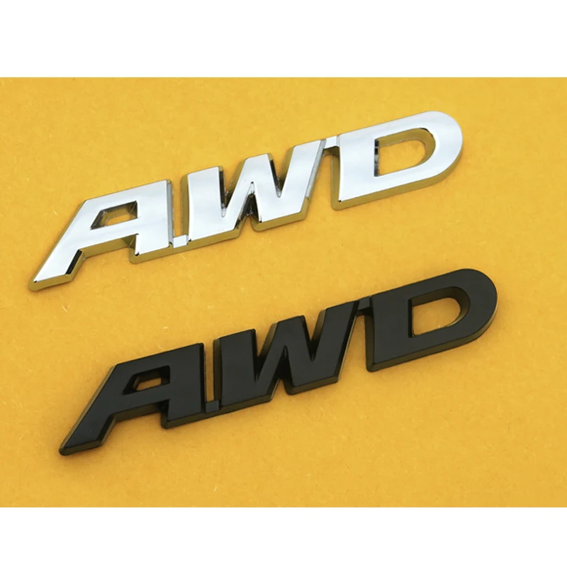 3D автомобилни стикери AWD на Subaru Toyota Honda Mazda BENZ Audi задвижване на всички колела BMW suv Suv Метален стикер AWD Емблема Стикер . ' - ' . 1