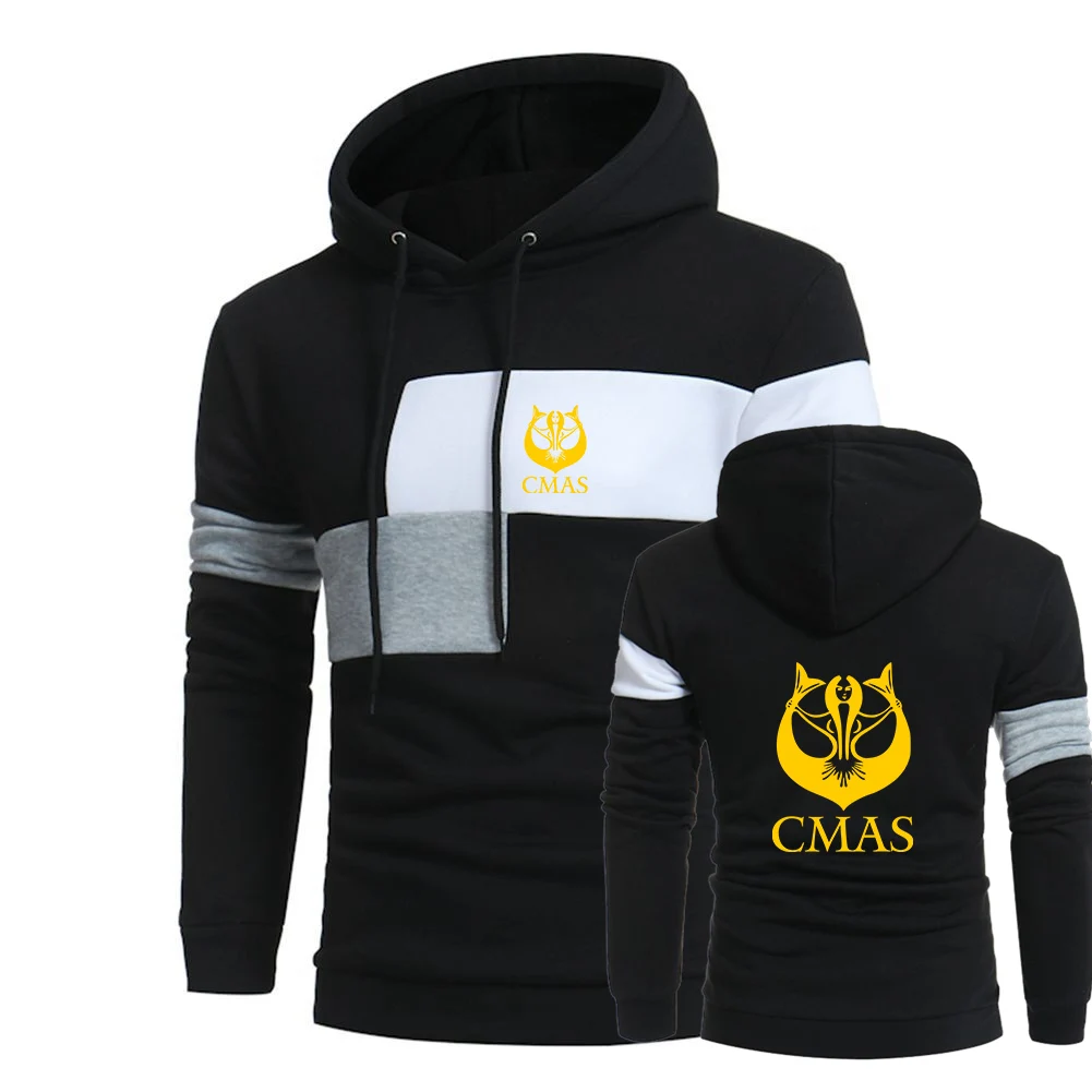 Гмуркане CMAS 2023, нова мъжки hoody с качулка в стил мозайка, всекидневни топъл пуловер с качулка . ' - ' . 0