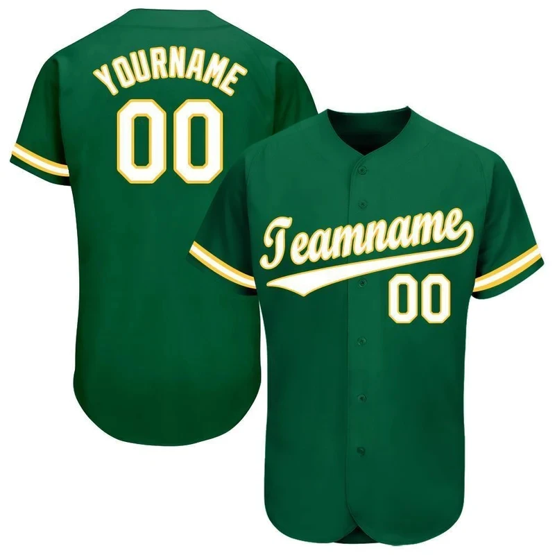 Зелена бейзболна фланелка на поръчка, мъжки и дамски тениски с 3D принтом, Ежедневни командни ризи, блузи унисекс . ' - ' . 4