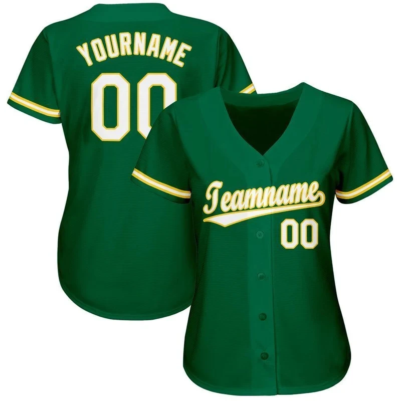 Зелена бейзболна фланелка на поръчка, мъжки и дамски тениски с 3D принтом, Ежедневни командни ризи, блузи унисекс . ' - ' . 5