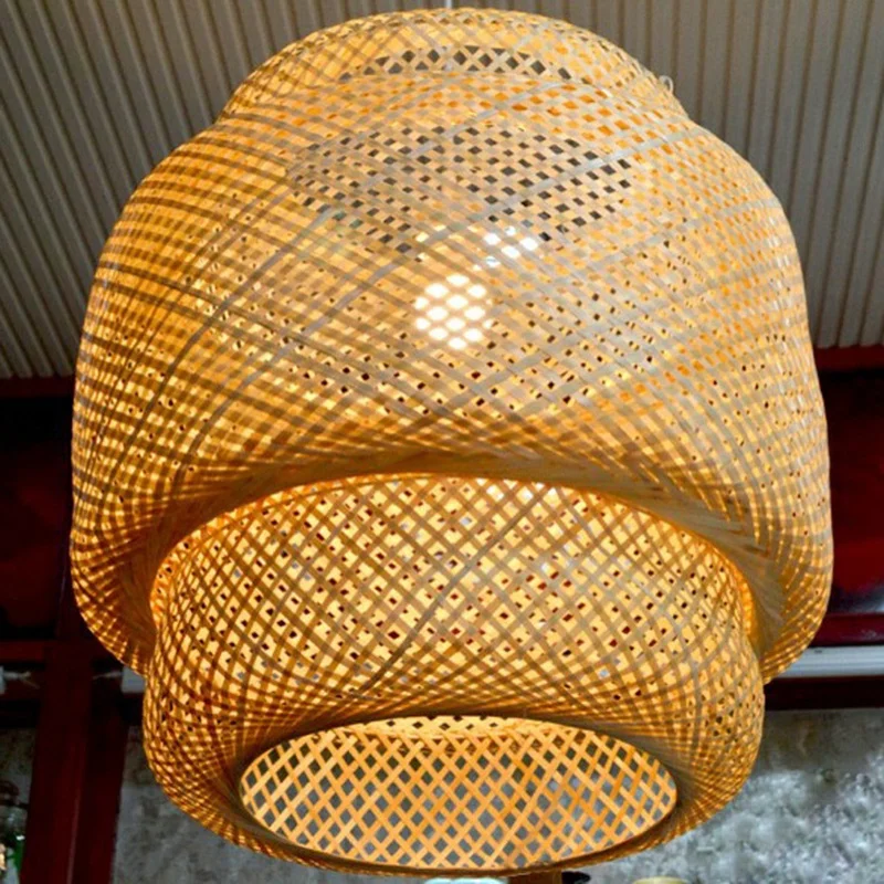 3X Бамбук Лампион от Ръчно изработени Окачен Тавана DIY Ресторант Абажури, За да премине Сплетен Окачен Лампа (Без Източник на светлина) . ' - ' . 3