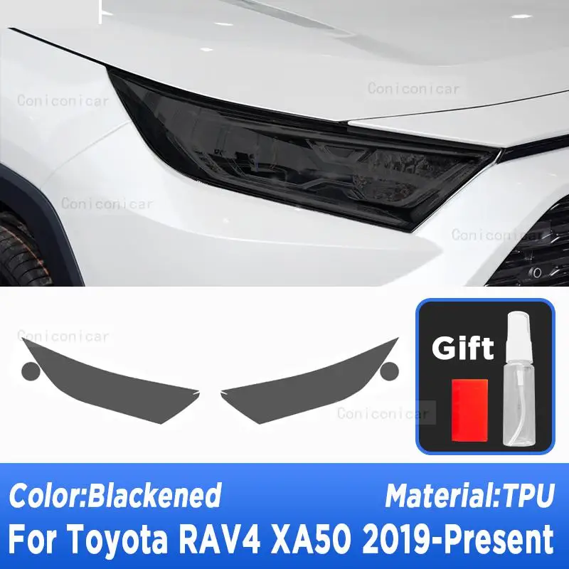 За Toyota RAV4 XA50 2019 2020, външни светлини на автомобила от TPU защитно фолио от надраскване, аксесоари за ремонт на фаровете, стикер . ' - ' . 2