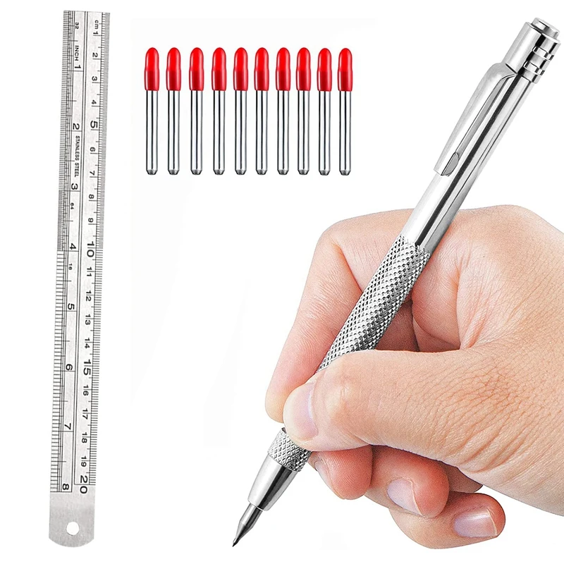 Преносимото маркировочный съвет Metal Scribe, алуминиева писалка за гравиране върху стъкло / Керамика / метална листа . ' - ' . 1