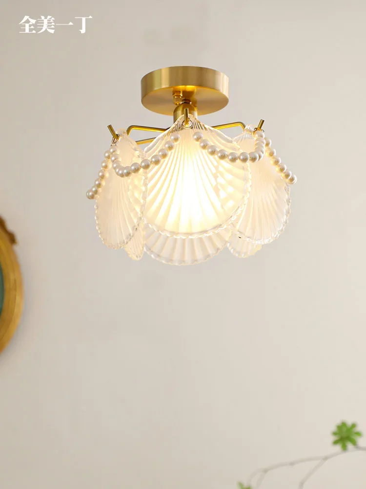 Във френски стил Реколта Нощна полилей с перлата на писалка, Проста антре, Балкон, тавана лампа в коридора . ' - ' . 2