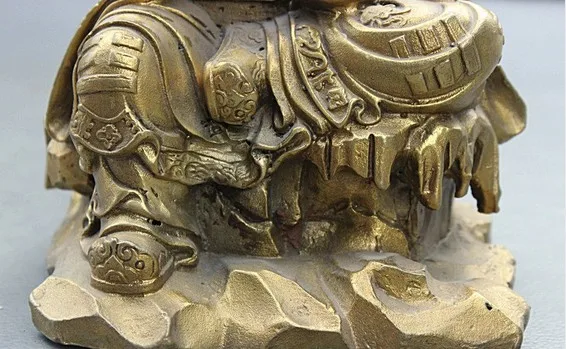 8 Китайски Месинг Основател на даоизма Лаоцзе Лаоцзюнь Лаоцзы Безсмъртен Бог Седи на Каменна статуя . ' - ' . 5